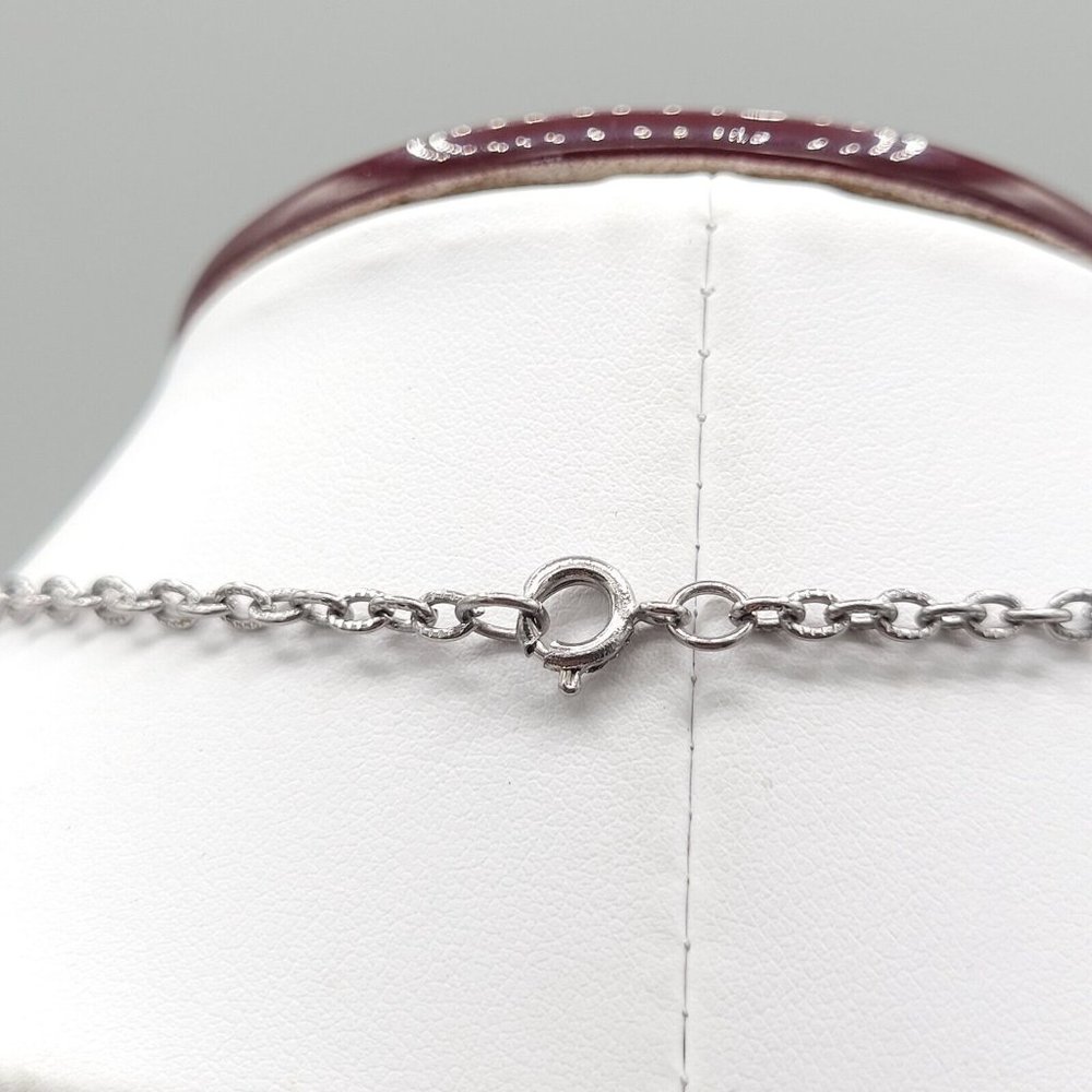 Unisex Silver Tone Cable Chain Fashion Necklace Cross Shaped Pendant 24 in - Picture 6 of 9